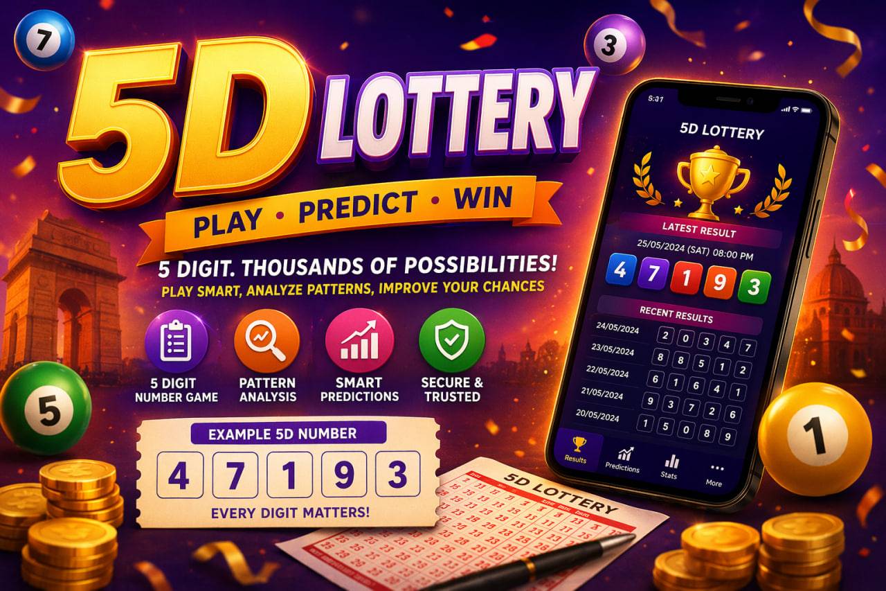 5d Lottery number play and prediction illustration
